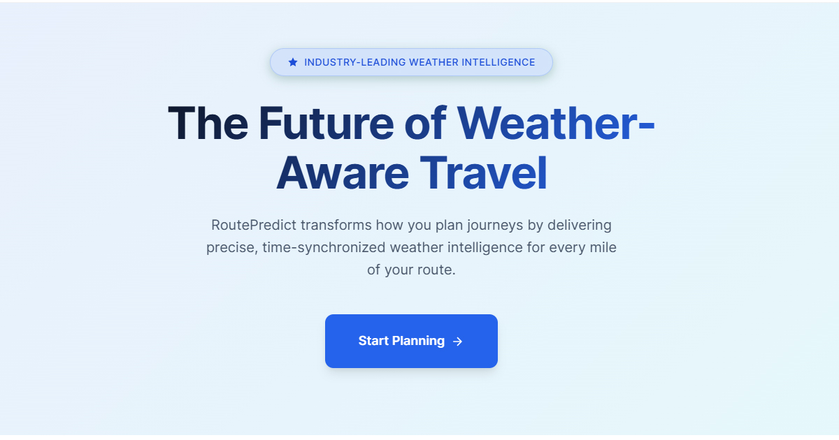 RoutePredict - Route Planning and Prediction Tool